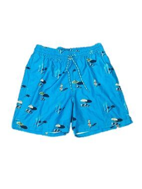 Goodfellow Teal Beach Print Swim Trunks Mens Sz S New